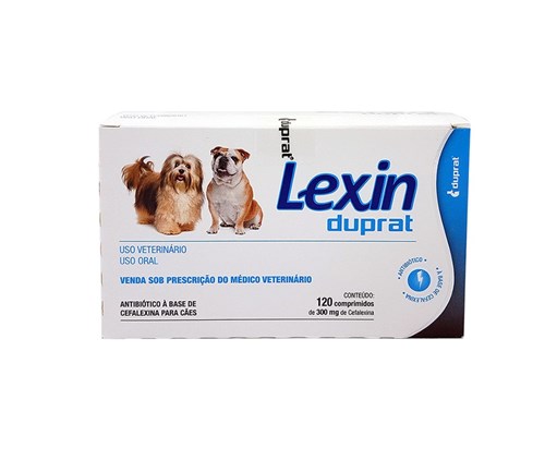 Lexin 300mg 120 Comp Duprat Antibiótico Cães