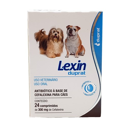 Lexin 300mg 24 Comprimidos Duprat Antibiótico Cães