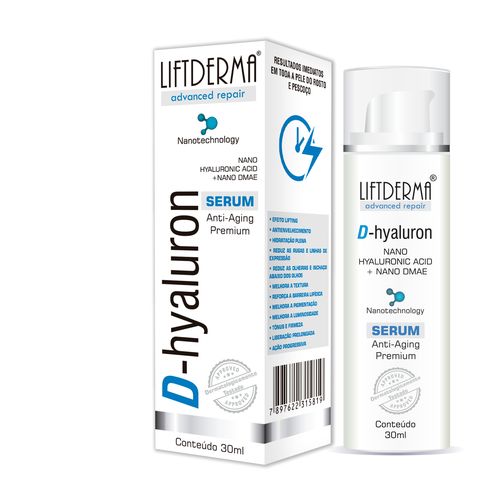 Tudo sobre 'Liftderma Serum Antiaging Premium D-hyaluron 30ml - Embralife'