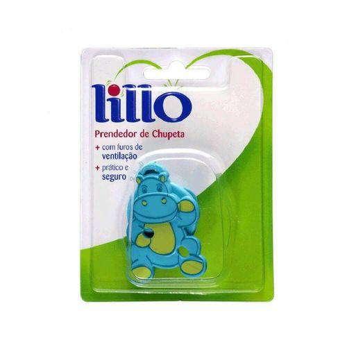 Lillo 541320 Classico Hipopotamo Prendedor de Chupeta Azul