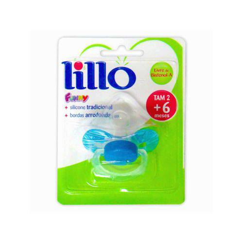 Lillo 605320 Funny Estampas Chupeta Silicone Azul Tam2