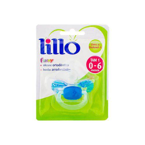 Lillo 605020 Funny Estampas Chupeta Ort Silicone Azul Tam1