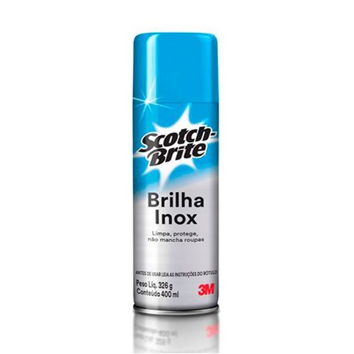 Limpador Spray Brilha Inox Scotch-Brite 326g 3M