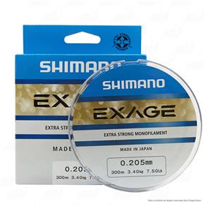 Linha de Pesca Shimano Exage Monofilamento Extra Forte 300m 0,205mm 3,4kg