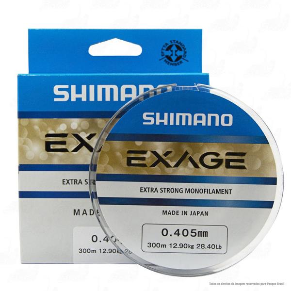Linha de Pesca Shimano Exage Monofilamento Extra Forte 300m 0,405mm 12,9kg