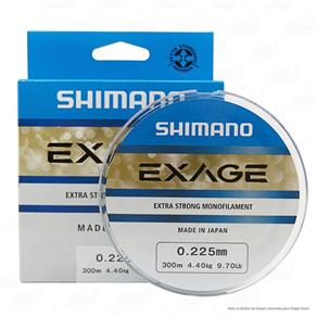 Linha de Pesca Shimano Exage Monofilamento Extra Forte 300m 0,225mm 4,4kg