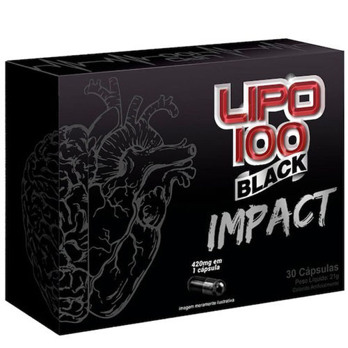 Lipo 100 Black Impact Seca e Define Barriga 30 Caps Intlab