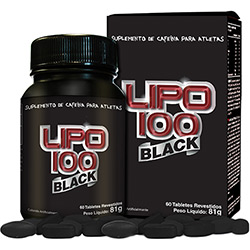 Lipo 100 Black Suplemento de Cafeína para Atletas 60 Tabletes - Intlab