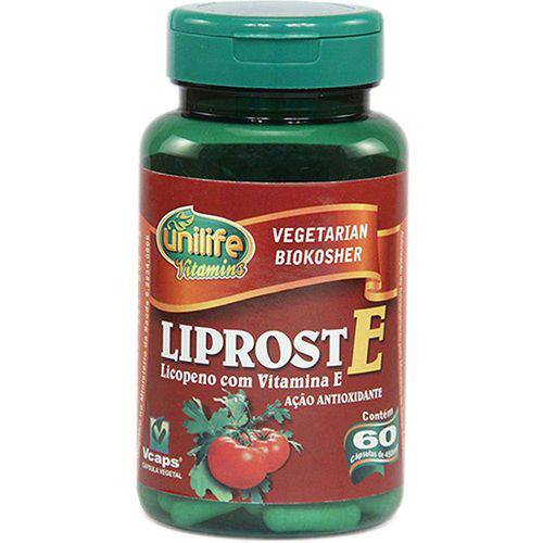 Liprost e 60 Cápsulas 450mg Licopeno com Vitamina e - Unilife