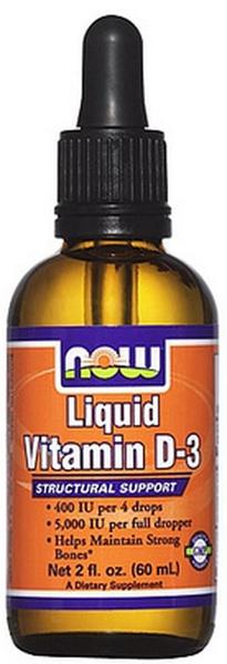 Liquid Vitamin D-3 (60ml) - Now Foods