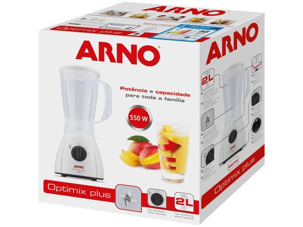 Liquidificador Arno OPTIMIX PLUS 2L 2 Velocidades Branco - 550W 127v