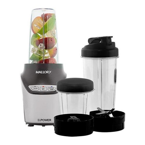 Liquidificador e Processador Mallory B.Power 1000W - Inox/Preto 220V