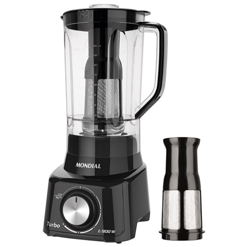 Liquidificador Mondial Turbo L-900 Fb com Filtro 5 Velocidades 900W Preto