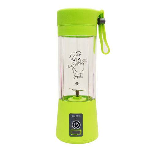 Liquidificador Portátil Recarregável Squeeze Coqueteleira Cup Juice - Verde