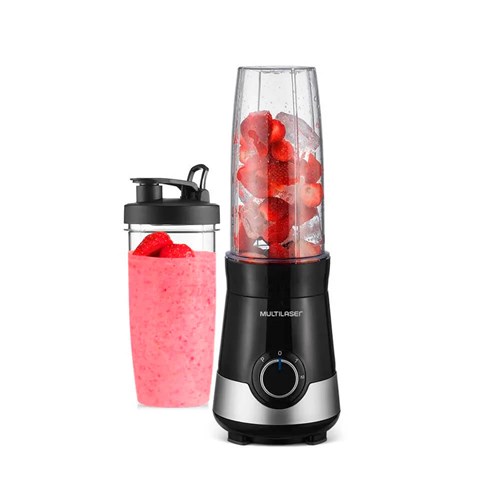 Liquidificador Shake 127V com 300W 800ml + 1 Copo Extra Preto/Prata Multilaser - BE013
