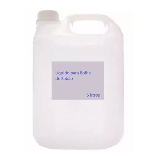 Liquido Fluído para Bolha de Sabão (manual e Máquina) 5 Litros