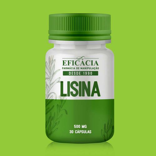 Lisina 500 Mg - 30 Cápsulas