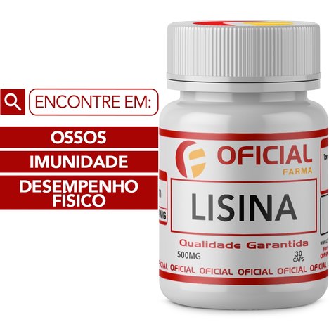 Lisina 500Mg 30 Cápsulas