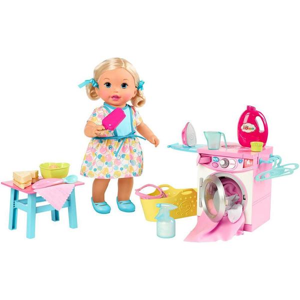 Boneca Bebê Little Mommy Hora de Comer e Lavar FLC04 Mattel