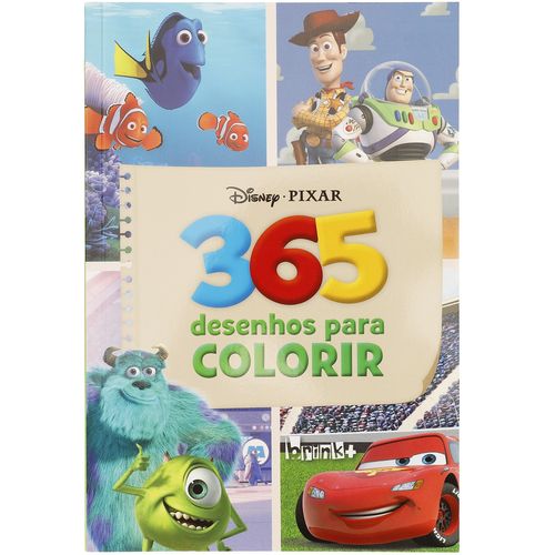 Livro - 365 Desenhos para Colorir Disney - Pixar