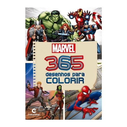 Livro 365 Desenhos para Colorir Marvel