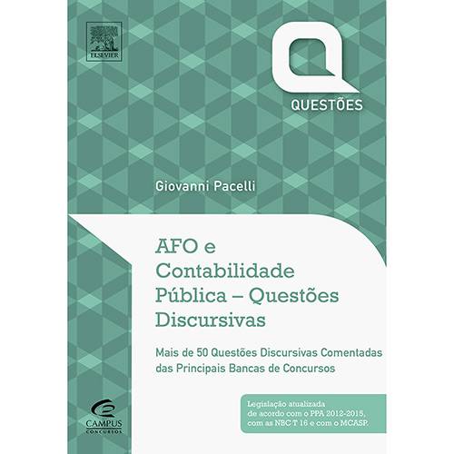 Livro - AFO e Contabilidade Pública - Questões Discursivas