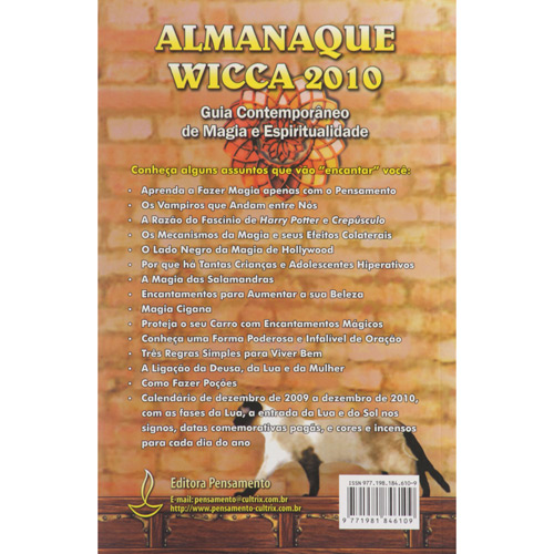 Livro - Almanaque Wicca 2010: Guia de Magia e Espiritualidade