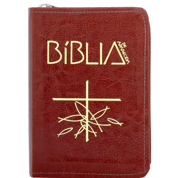 Livro - Bíblia de Aparecida - Bolso Zíper Marrom