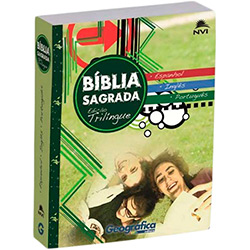 Livro - Bíblia NVI Trilingue - Inglês / Português / Espanhol - Brochura Verde