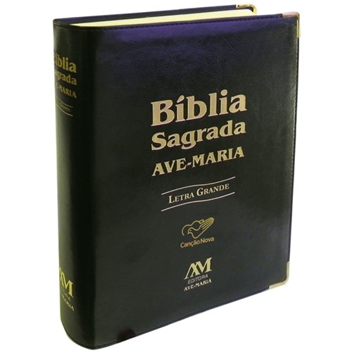 Livro Bíblia Sagrada Ave Maria (Letra Grande) Preta