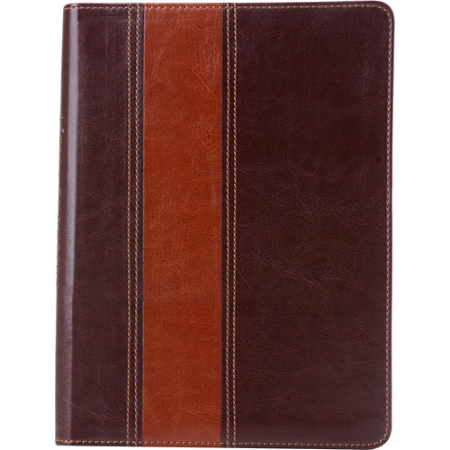 Livro - Bíblia Thompson Dois Tons Italiano - Marrom Escuro e Claro (Borda Dourada)