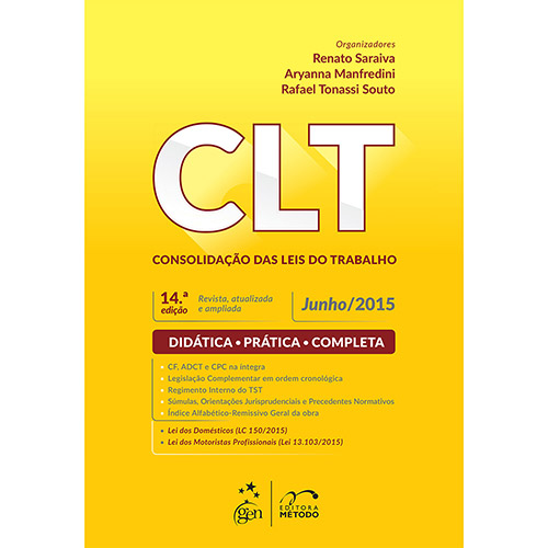Livro - CLT: Consolidação das Leis do Trabalho