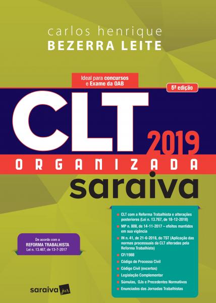 Tudo sobre 'Livro - CLT Organizada Saraiva - 6ª Edição de 2019'