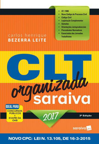 Livro - CLT Organizada Saraiva - Leite