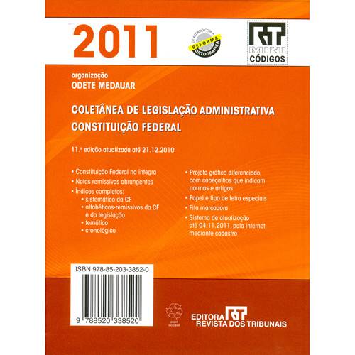 Tudo sobre 'Livro - Código Administrativo: Mini 2011'