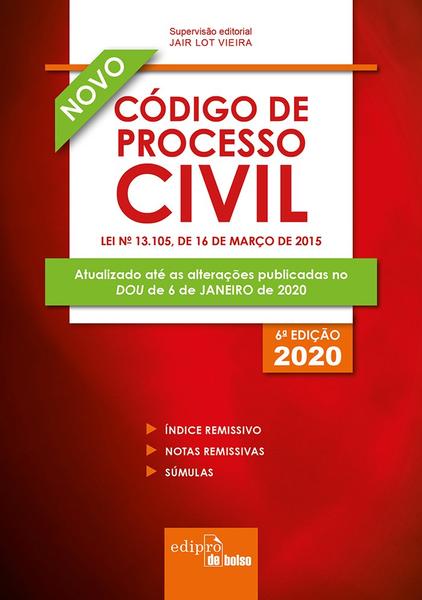 Livro - Código de Processo Civil 2020 - Mini