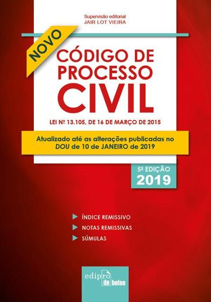 Livro - Código de Processo Civil 2019 - Mini