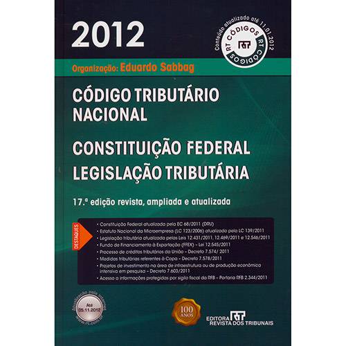 Livro - Código Tributário Nacional - 2012