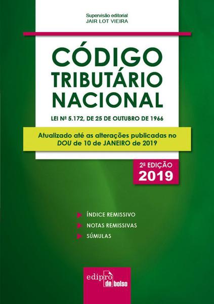 Livro - Código Tributário Nacional 2019 - Mini