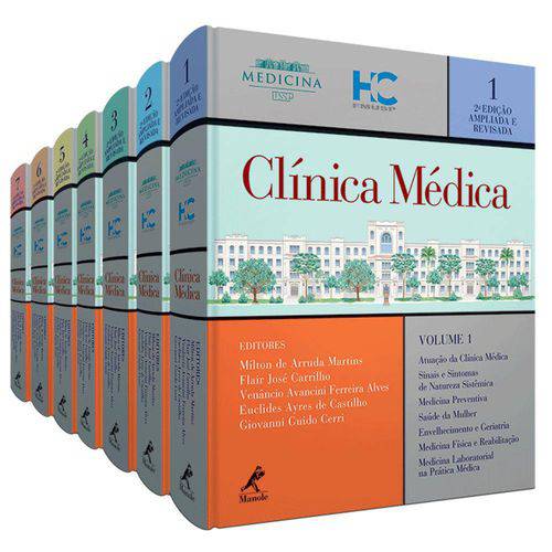 Livro - Coleção Clínica Médica - 7 Volumes - Fmusp - 2a. Edição