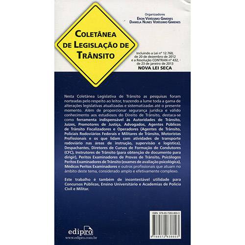 Livro - Coletânea de Legislação de Trânsito: Código de Trânsito Brasileiro Lei Nº9.503, de 23 de Setembro de 1997