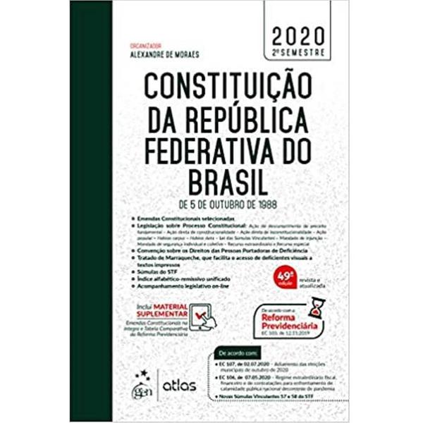 Livro - Constituição da República Federativa do Brasil - de 5 de Outubro de 1988