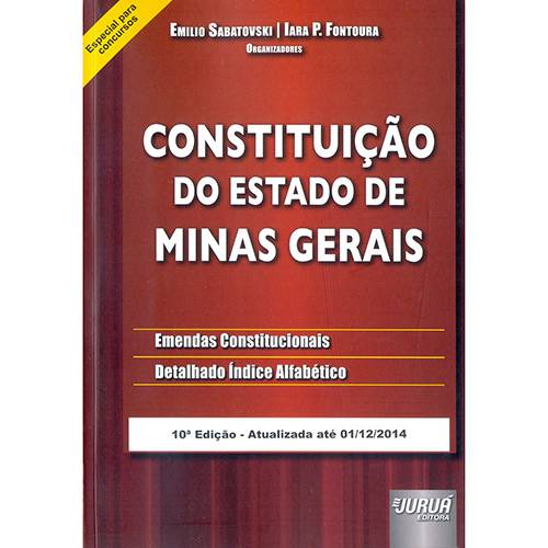 Livro - Constituição do Estado de Minas Gerais