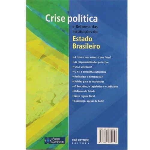 Livro - Crise Política e Reforma das Instituições do Estado Brasileiro