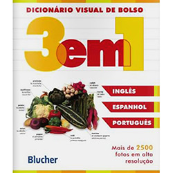 Livro - Dicionário Visual de Bolso - 3 em 1 Inglês, Espanhol, Português