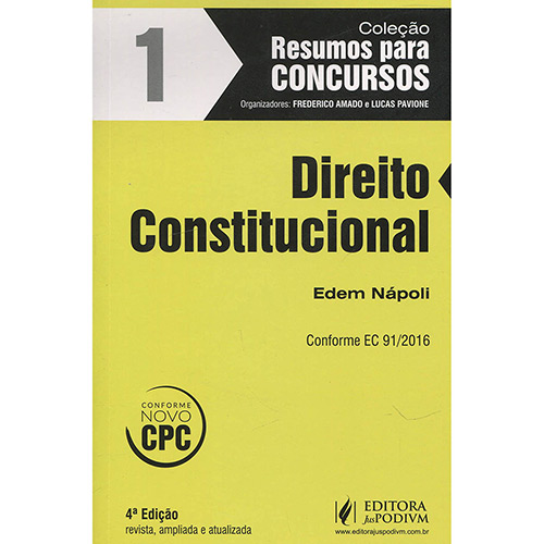Livro - Direito Constitucional: Coleção Resumos para Concursos