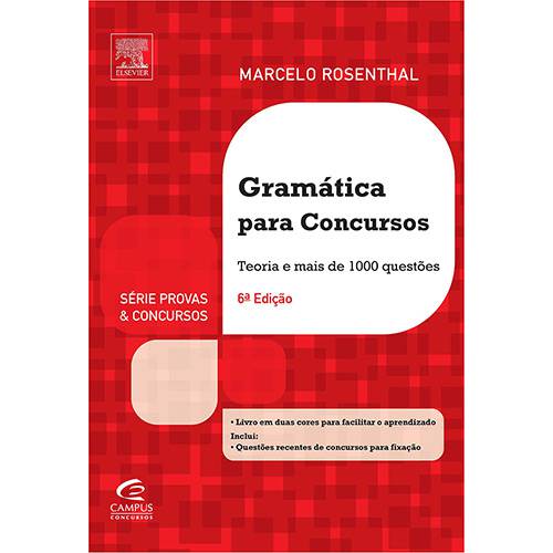 Livro - Gramática para Concursos: Teoria e Mais de 100 Questões