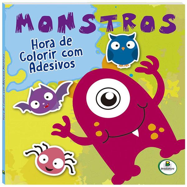 Livro - Hora de Colorir com Adesivos: Monstros
