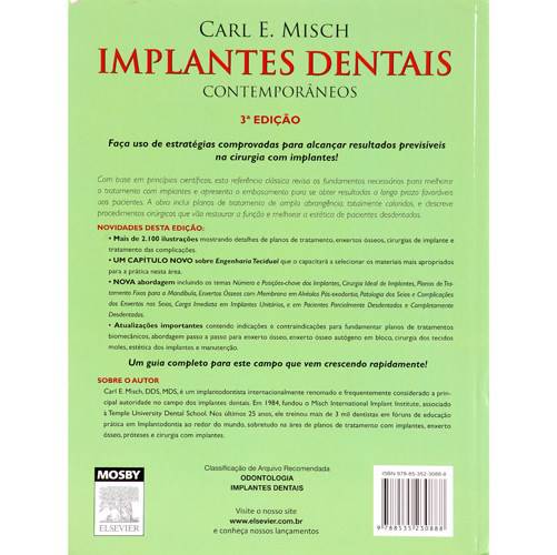 Tudo sobre 'Livro - Implantes Dentais Contemporâneos'