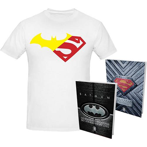 Tudo sobre 'Livro - Kit Batman e Superman com Camiseta G'